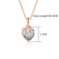 Minimalist Simple Crystal Pendants Necklaces For Women Charms Zirconia Necklace Rose Gold Color Fashionable Neck Jewelry Gifts