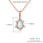 Minimalist Simple Crystal Pendants Necklaces For Women Charms Zirconia Necklace Rose Gold Color Fashionable Neck Jewelry Gifts