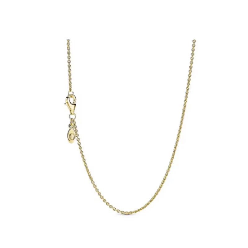 Charm 925 sterling silver rose gold necklace suitable for original design DIY women's Valentine's Day classic jewelry