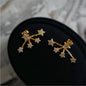 1 Pair of White Star-Shaped Stud Earring for Women Simple Fashion 3A Zirconia Earrings Daily Life Jewelry Gifts