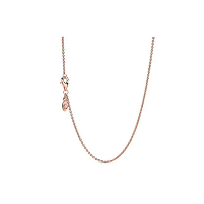 Charm 925 sterling silver rose gold necklace suitable for original design DIY women's Valentine's Day classic jewelry