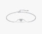 Modian 2023 New Design Real 925 sterling silver Heart CZ Bracelet Fashion Crystal Wedding Lady Classic  Romantic Jewelry