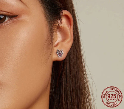 WOSTU Flower Heart Stud Earrings 100% 925 Sterling Silver Pearl Small Earrings For Women Wedding Engagement Jewelry Gifts