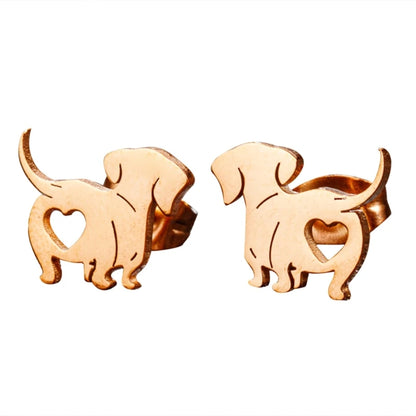 2023 New Dachshund Earring Unique Animal Fashion Ear Jewelry Pet Dog Ear Studs Dachshund Ear Pins Alloy Material for Daily