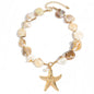 Lacteo Bohemia White Color Star Chain Necklace Summer Ocean Beach OT Buckle Snail Pendant Adjustable Metal Necklace Jewelry Gift
