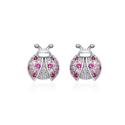 Hot Selling 100% 925 Sterling Silver Cute Dazzling Mouse Animal Stud Earrings For Women Girl Authentic Original Jewelry Gift