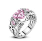 Classic 5 Color Authentic 925 Sterling Silver Ring Multicolor Love Heart Zircon Ring Wedding Jewelry Gift for Mother Anel Bijoux