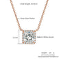 Minimalist Simple Crystal Pendants Necklaces For Women Charms Zirconia Necklace Rose Gold Color Fashionable Neck Jewelry Gifts
