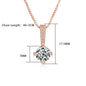 Minimalist Simple Crystal Pendants Necklaces For Women Charms Zirconia Necklace Rose Gold Color Fashionable Neck Jewelry Gifts