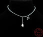 New Fashion 925 Sterling Silver Star&Moon Zircon Pendant Anklet Bracelet Constellation Symbol Foot Chain Women&Girl Jewelry Gift