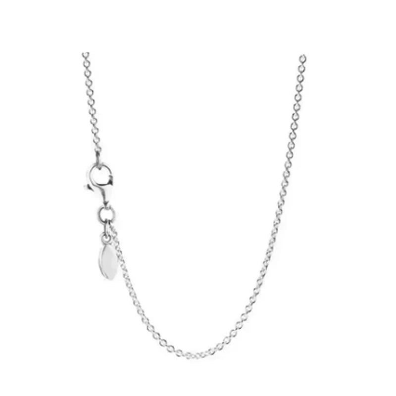 Charm 925 sterling silver rose gold necklace suitable for original design DIY women's Valentine's Day classic jewelry