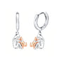 Fashion Two Tone Little Girl and Dog Earrings For Women Dog Mom Earrings Animal Puppy Jewelry