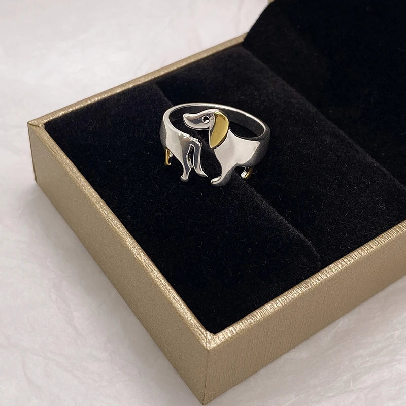 ENSHIR Pet Dog Adjustable Ring For Women Kids Simple Cute Creative Jewelry Birthday gifts Wholesale
