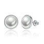 WOSTU Flower Heart Stud Earrings 100% 925 Sterling Silver Pearl Small Earrings For Women Wedding Engagement Jewelry Gifts