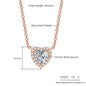 Minimalist Simple Crystal Pendants Necklaces For Women Charms Zirconia Necklace Rose Gold Color Fashionable Neck Jewelry Gifts