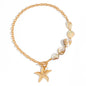 Lacteo Bohemia White Color Star Chain Necklace Summer Ocean Beach OT Buckle Snail Pendant Adjustable Metal Necklace Jewelry Gift