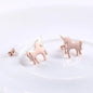 Minimalist Unicorn Stud Earrings Fashion Cute Animal Titanium Stainless Steel Ear Jewelry Gift Accessories