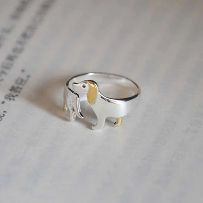 ENSHIR Pet Dog Adjustable Ring For Women Kids Simple Cute Creative Jewelry Birthday gifts Wholesale