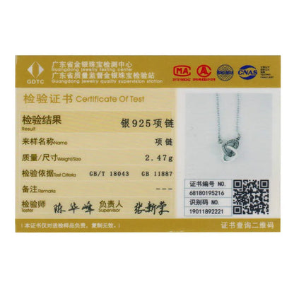 BAMOER 925 Sterling Silver Connected Heart Pendant Necklace for Girlfriend Valentine's Day Gift Fine Jewelry SCN181