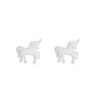 Minimalist Unicorn Stud Earrings Fashion Cute Animal Titanium Stainless Steel Ear Jewelry Gift Accessories