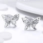 WOSTU Flower Heart Stud Earrings 100% 925 Sterling Silver Pearl Small Earrings For Women Wedding Engagement Jewelry Gifts