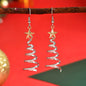 Rotating Christmas Tree Star Pendant Earrings Christmas Series Simple Advanced Jewelry Women's Creative Personalized Girl Gift