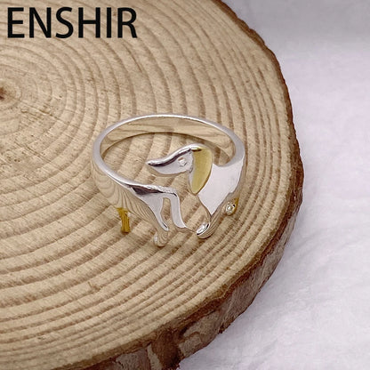 ENSHIR Pet Dog Adjustable Ring For Women Kids Simple Cute Creative Jewelry Birthday gifts Wholesale