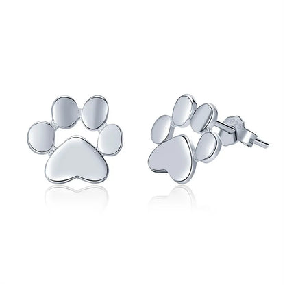 WOSTU Flower Heart Stud Earrings 100% 925 Sterling Silver Pearl Small Earrings For Women Wedding Engagement Jewelry Gifts