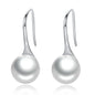 WOSTU Flower Heart Stud Earrings 100% 925 Sterling Silver Pearl Small Earrings For Women Wedding Engagement Jewelry Gifts