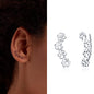 WOSTU Real 100% 925 Sterling Silver Lovely Cat Pet Stud Earrings For Women S925 Silver Earring Fashion Jewelry Gift FIE073