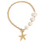 Lacteo Bohemia White Color Star Chain Necklace Summer Ocean Beach OT Buckle Snail Pendant Adjustable Metal Necklace Jewelry Gift