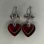 Korean Trend Metal Heart Stud Earrings for Women Punk Elegant Minimalist Smooth Love Eardrops Girl Party Jewelry Couple Gifts
