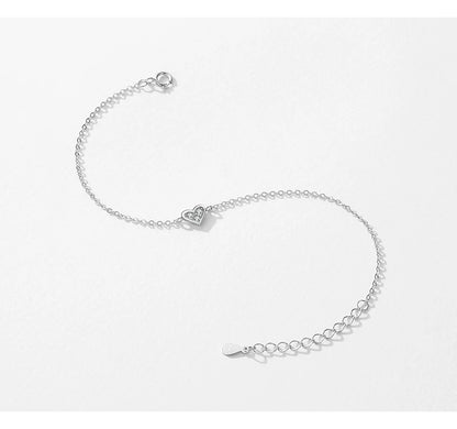 Modian 2023 New Design Real 925 sterling silver Heart CZ Bracelet Fashion Crystal Wedding Lady Classic  Romantic Jewelry
