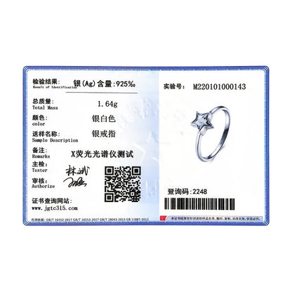 Modian 2021 NEW Cubic Zirconia  Jewelry Authentic 925 Sterling Silver Star Ring Fashion Simple Rings For Women Elegant Gift