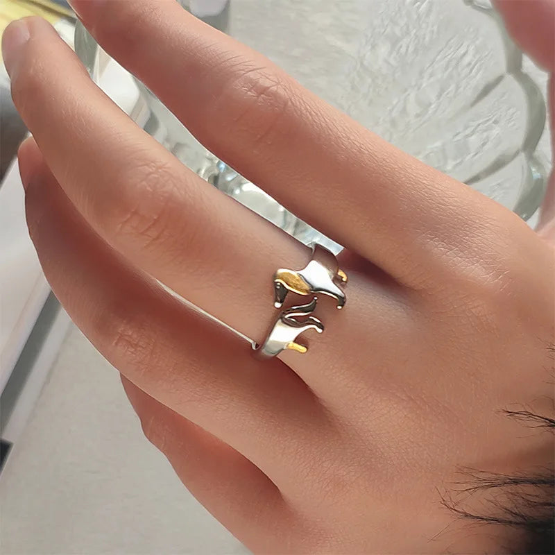 ENSHIR Pet Dog Adjustable Ring For Women Kids Simple Cute Creative Jewelry Birthday gifts Wholesale