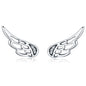 WOSTU Flower Heart Stud Earrings 100% 925 Sterling Silver Pearl Small Earrings For Women Wedding Engagement Jewelry Gifts