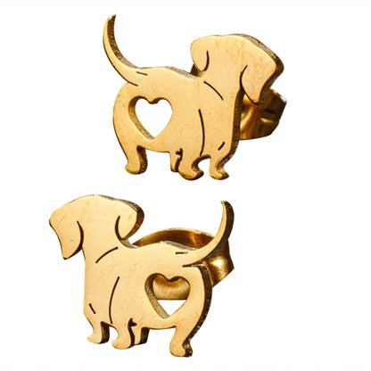 2023 New Dachshund Earring Unique Animal Fashion Ear Jewelry Pet Dog Ear Studs Dachshund Ear Pins Alloy Material for Daily