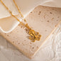 Ocean Style Starfish Sea Turtle Octopus Stainless Steel Pendant Necklace Fashion Gold Plated Summer Beach Jewelry Accessory