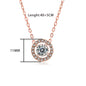 Minimalist Simple Crystal Pendants Necklaces For Women Charms Zirconia Necklace Rose Gold Color Fashionable Neck Jewelry Gifts
