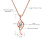 Minimalist Simple Crystal Pendants Necklaces For Women Charms Zirconia Necklace Rose Gold Color Fashionable Neck Jewelry Gifts