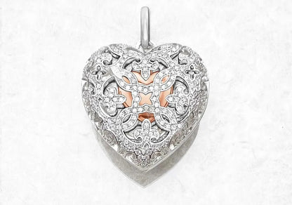 Pendant Love Heart Locket Fashion Glam 925 Sterling Silver Jewelry Europe Style Accessories Soul Gift For Woman
