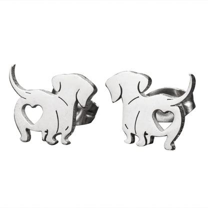 2023 New Dachshund Earring Unique Animal Fashion Ear Jewelry Pet Dog Ear Studs Dachshund Ear Pins Alloy Material for Daily